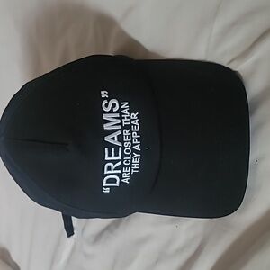 Inspirational Black Cap with White Embroidery